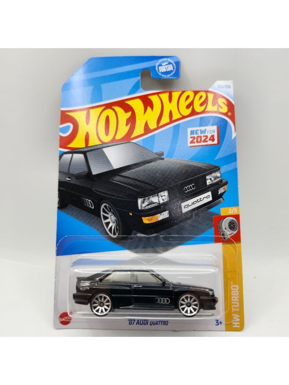 Hot Wheels 87 Audi Quattro Black New For 2024 HW Turbo 2/5 102/250
